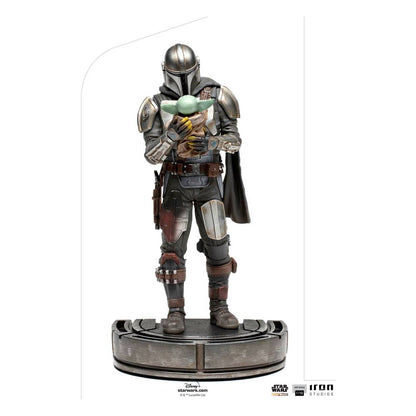 IRON STUDIO - Star Wars The Mandalorian Art Scale Statue 1:10 Mandalorian & Grogu