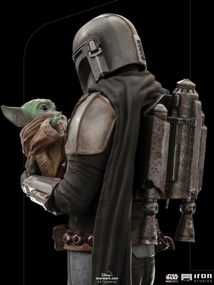IRON STUDIO - Star Wars The Mandalorian Art Scale Statue 1:10 Mandalorian & Grogu
