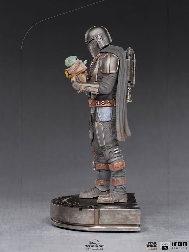 IRON STUDIO - Star Wars The Mandalorian Art Scale Statue 1:10 Mandalorian & Grogu