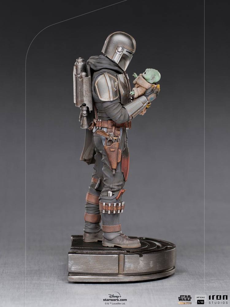 IRON STUDIO - Star Wars The Mandalorian Art Scale Statue 1:10 Mandalorian & Grogu