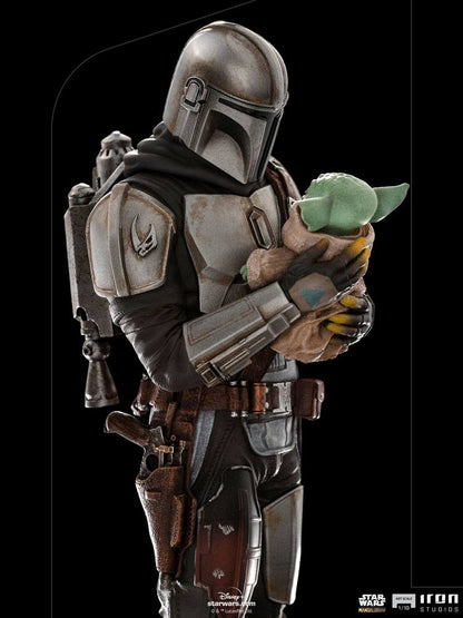 IRON STUDIO - Star Wars The Mandalorian Art Scale Statue 1:10 Mandalorian & Grogu