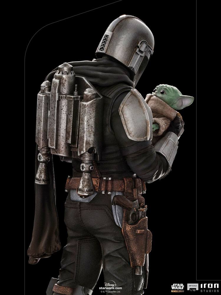 IRON STUDIO - Star Wars The Mandalorian Art Scale Statue 1:10 Mandalorian & Grogu