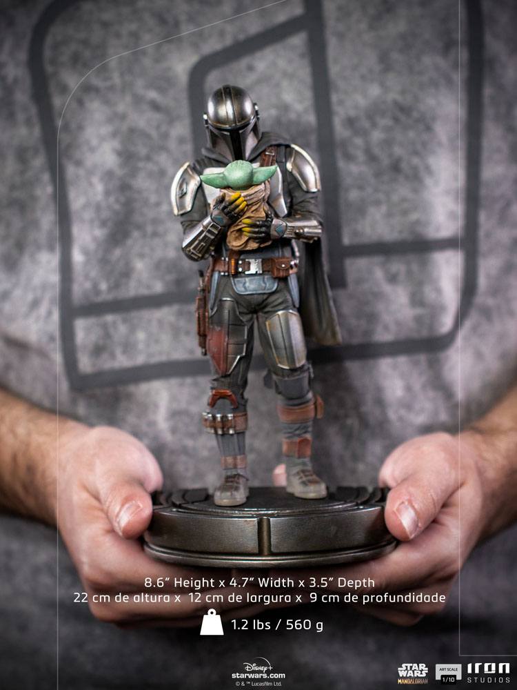 IRON STUDIO - Star Wars The Mandalorian Art Scale Statue 1:10 Mandalorian & Grogu