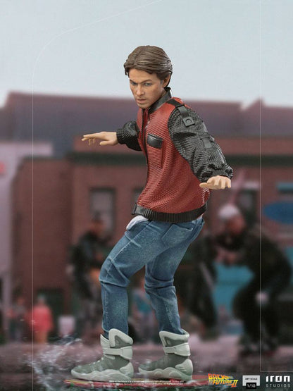 IRON STUDIO - Back to the Future II Art Scale Statue 1:10 Marty McFly on Hoverboard