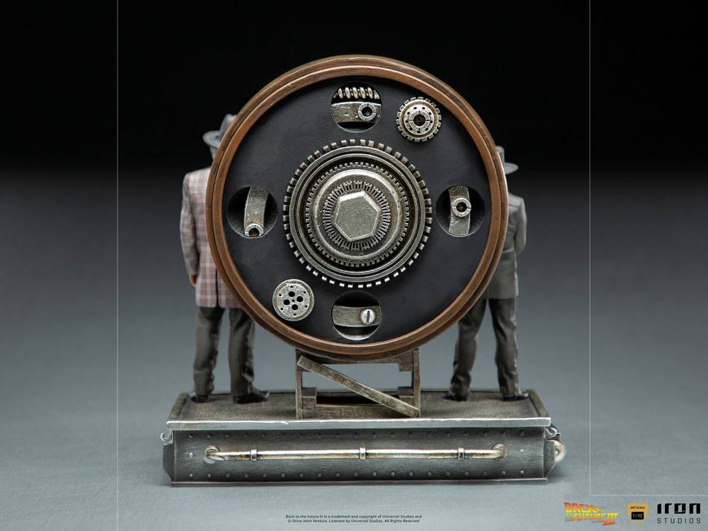 IRON STUDIO - Back to the Future III DeLuxe Art Scale Statue 1:10 Marty and Doc at The Clock