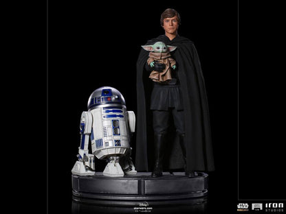 IRON STUDIO - Star Wars The Mandalorian Legacy Replica Statue 1:4 Luke Skywalker, R2-D2 & Grogu