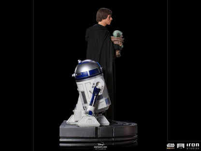 IRON STUDIO - Star Wars The Mandalorian Legacy Replica Statue 1:4 Luke Skywalker, R2-D2 & Grogu