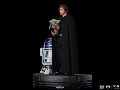 IRON STUDIO - Star Wars The Mandalorian Legacy Replica Statue 1:4 Luke Skywalker, R2-D2 & Grogu