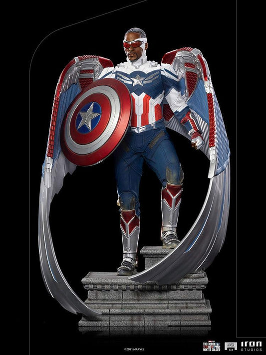 IRON STUDIO - Marvel - The Falcon and The Winter Soldier Legacy Replica Statue 1:4 Captain America Sam Wilson (Closed Wings)