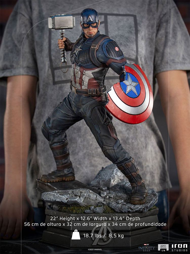IRON STUDIO - Marvel - Avengers Infinity Saga Legacy Replica Statue 1:4 Captain America