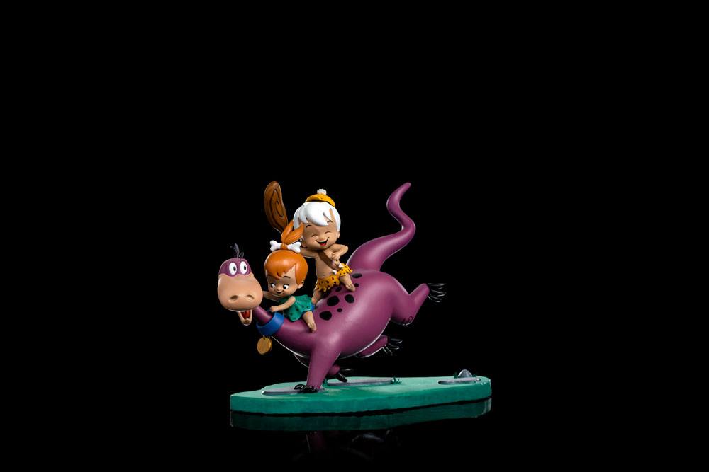 IRON STUDIO - The Flintstones Art Scale Statue 1:10 Dino, Pebbles and Bamm-Bamm