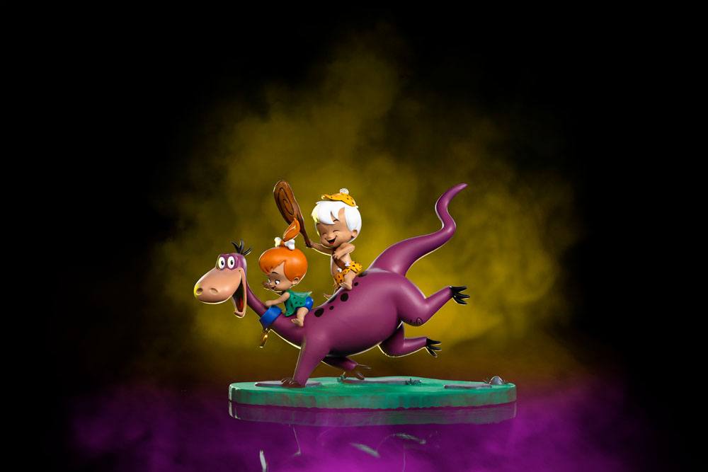 IRON STUDIO - The Flintstones Art Scale Statue 1:10 Dino, Pebbles and Bamm-Bamm