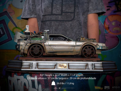 IRON STUDIO - Back to The Future III Art Scale Statue 1:10 DeLorean