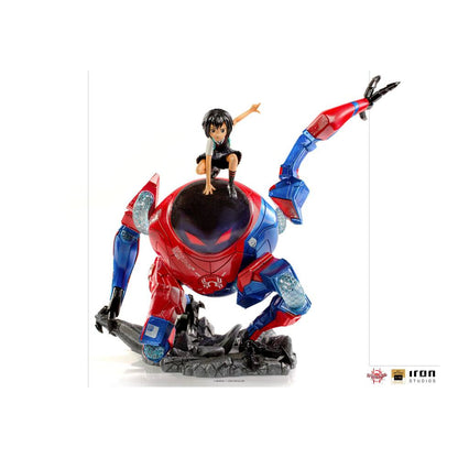 IRON STUDIO - Marvel - Spider-Man Into The Spider-Verse BDS Art Scale DeLuxe Statue 1:10 Peni Parker & Sp