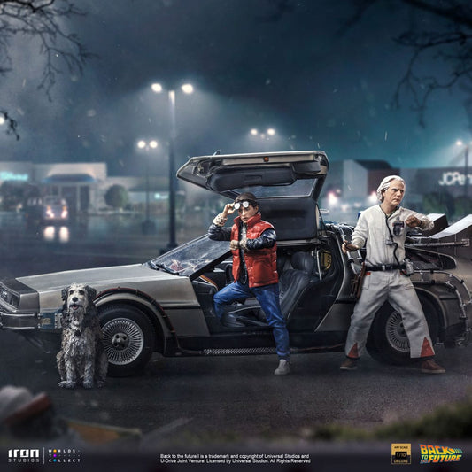 IRON STUDIO - Back to The Future Art Scale Statue 1:10 DeLorean Full Set 23 cm