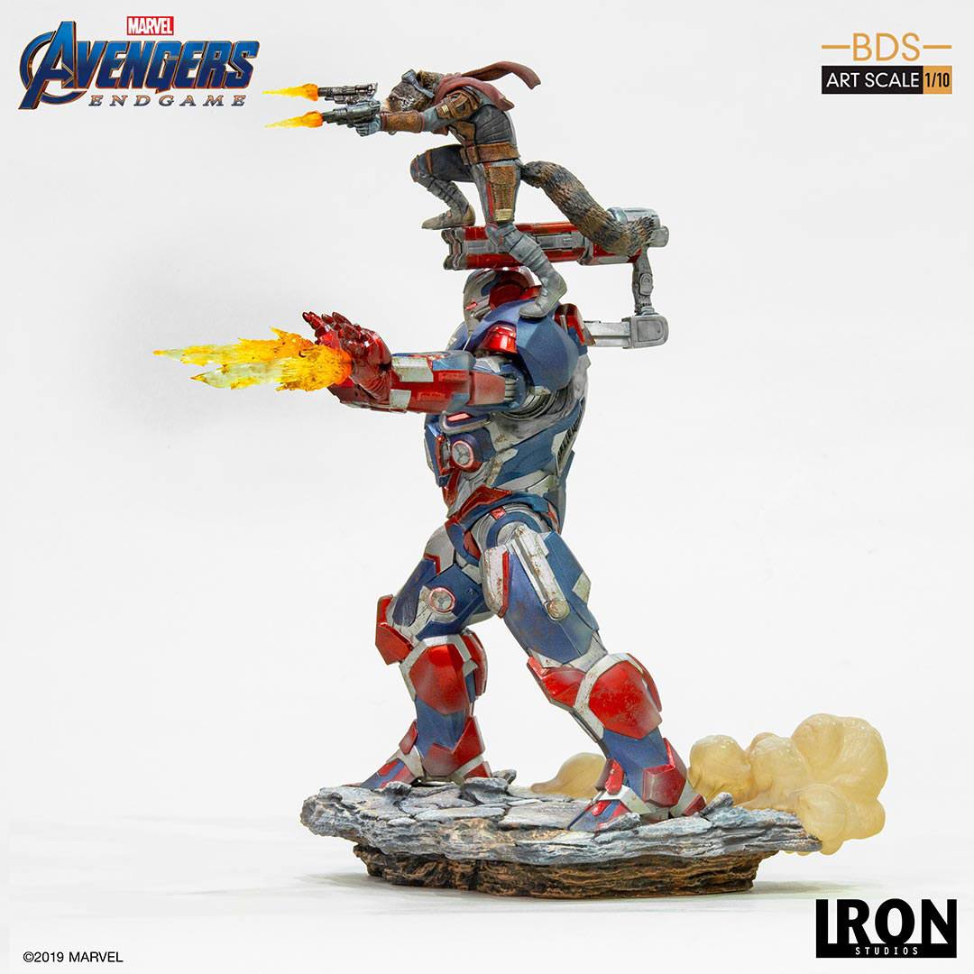 IRON STUDIO - Marvel - Avengers Endgame BDS Art Scale Statue 1:10 Iron Patriot & Rocket