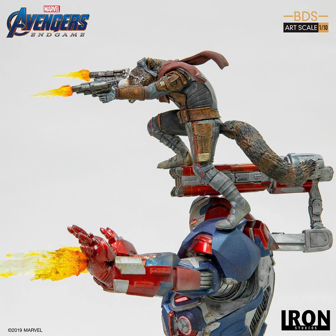 IRON STUDIO - Marvel - Avengers Endgame BDS Art Scale Statue 1:10 Iron Patriot & Rocket