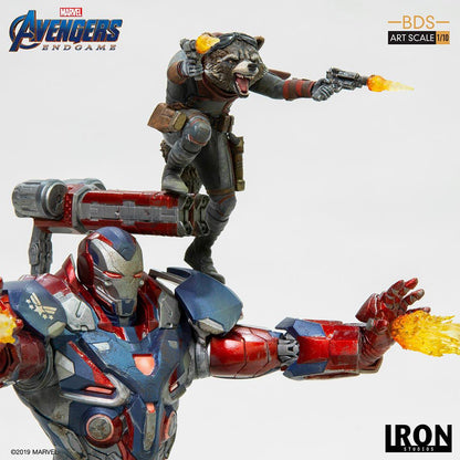 IRON STUDIO - Marvel - Avengers Endgame BDS Art Scale Statue 1:10 Iron Patriot & Rocket