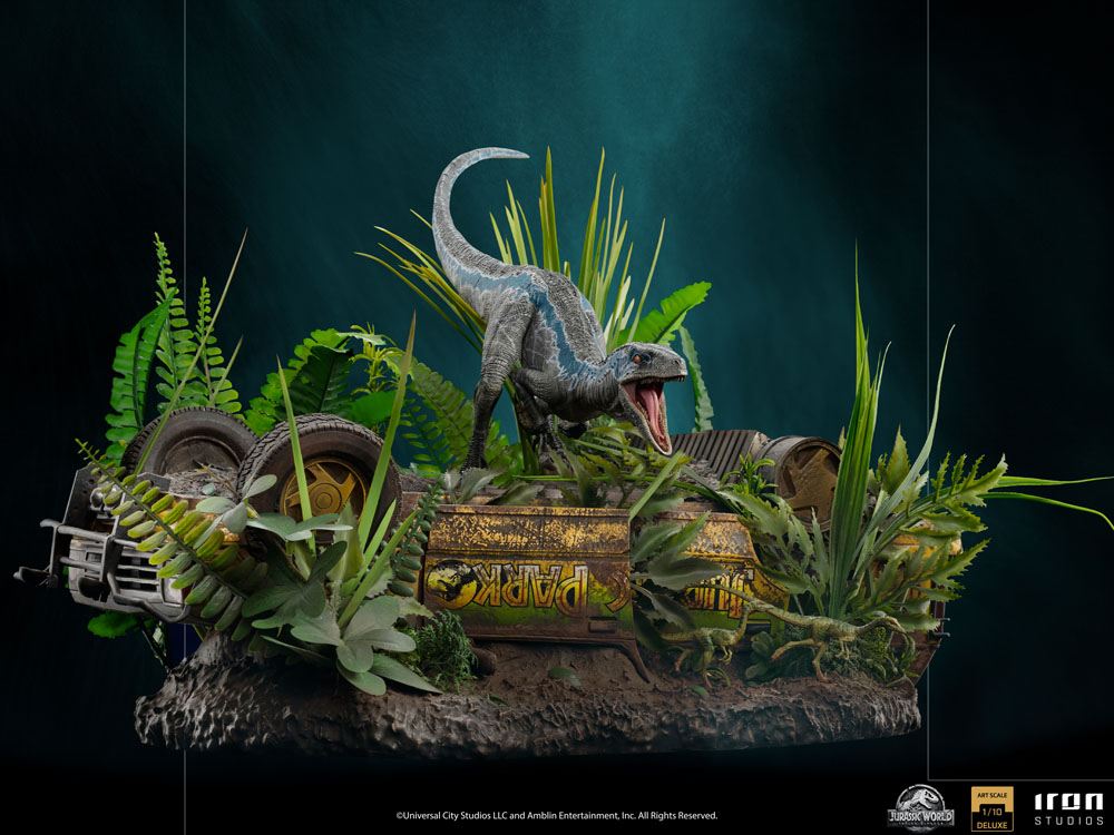 IRON STUDIOS - Jurassic World Fallen Kingdom Deluxe Art Scale Statue 1/10 Blue