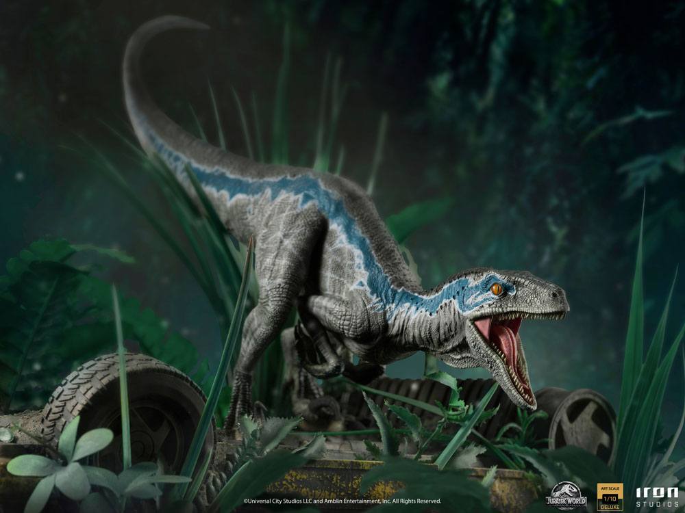 IRON STUDIOS - Jurassic World Fallen Kingdom Deluxe Art Scale Statue 1/10 Blue