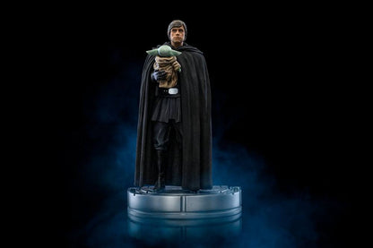 IRON STUDIO - Star Wars The Mandalorian Art Scale Statue 1:10 Luke Skywalker and Grogu