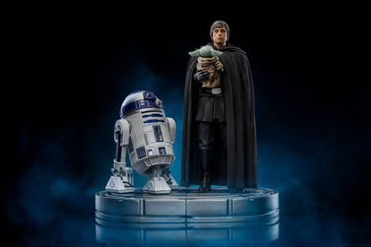 IRON STUDIO - Star Wars The Mandalorian Art Scale Statue 1:10 Luke Skywalker and Grogu