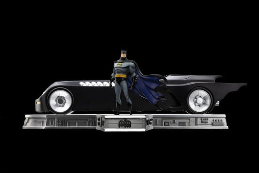 IRON STUDIO - Dc Comics - Batman The Animated Series (1992) Art Scale Set DeLuxe 1:10 Batman and Batmobile