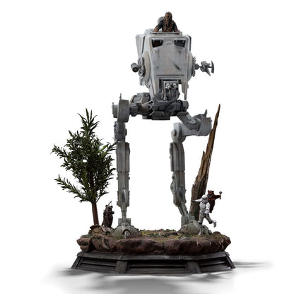 IRON STUDIOS - Star Wars Demi Art Scale Statue 1/20 AT-ST and Chewbacca