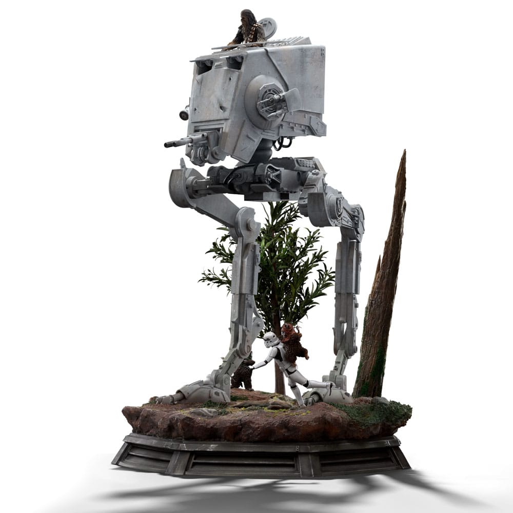 IRON STUDIOS - Star Wars Demi Art Scale Statue 1/20 AT-ST and Chewbacca