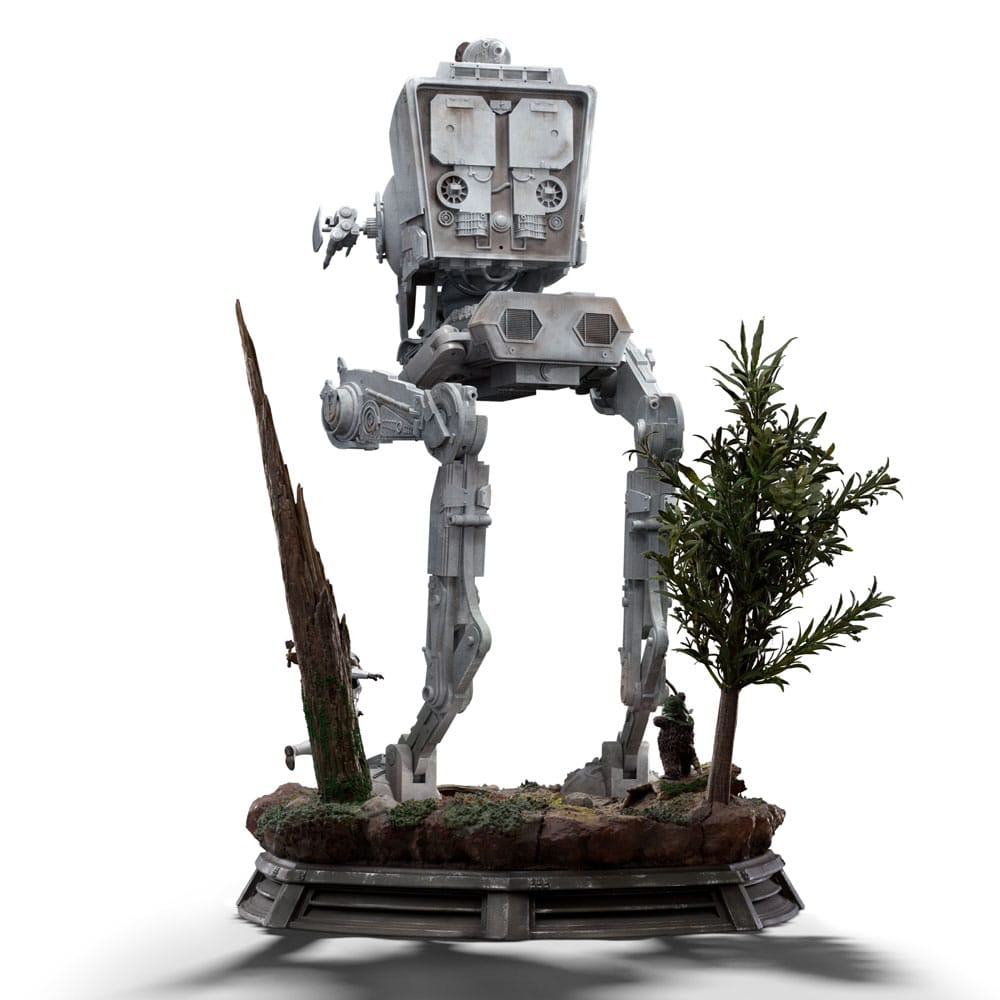 IRON STUDIOS - Star Wars Demi Art Scale Statue 1/20 AT-ST and Chewbacca