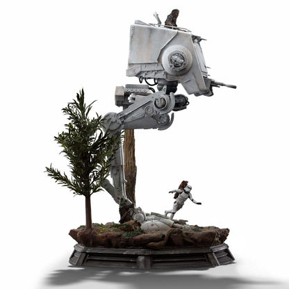 IRON STUDIOS - Star Wars Demi Art Scale Statue 1/20 AT-ST and Chewbacca