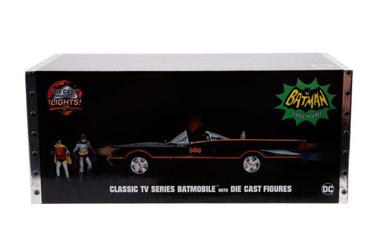 JADATOYS - Dc Comics - Classic Television Series Batmobile with Die Cast Figures 1/18