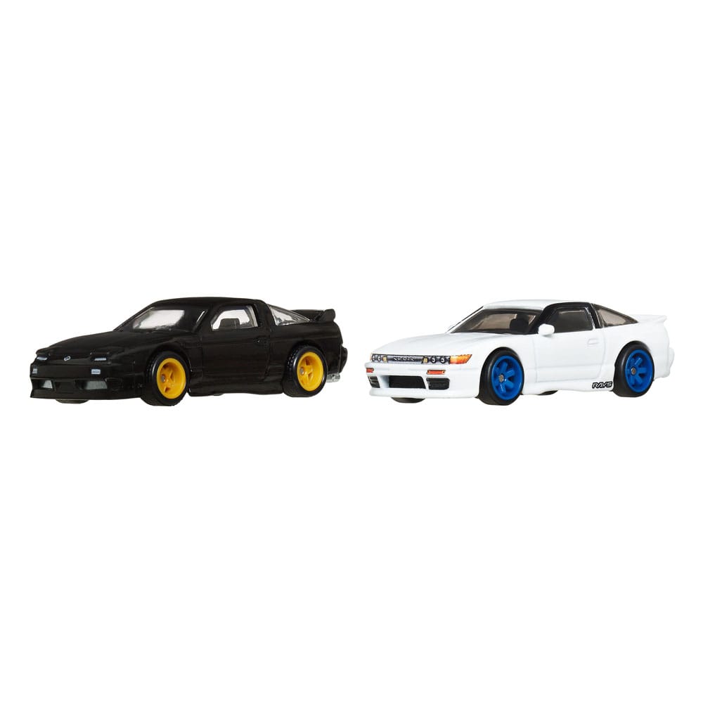 MATTEL - Hot Wheels Premium Car Culture Diecast Vehicle 2-Pack 1/64 '96 Nissan 180SX Type X & Nissan SilEighty