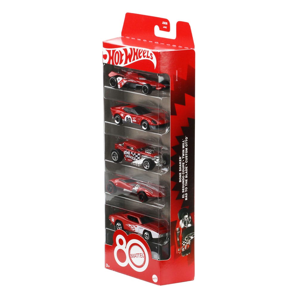 MATTEL - Hot Wheels Diecast Vehicle 5-Pack 1/64 80th Anniversary