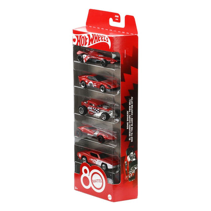 MATTEL - Hot Wheels Diecast Vehicle 5-Pack 1/64 80th Anniversary