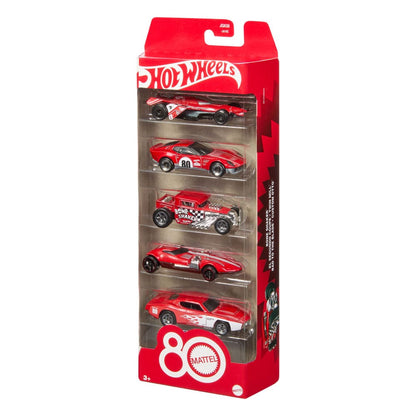 MATTEL - Hot Wheels Diecast Vehicle 5-Pack 1/64 80th Anniversary