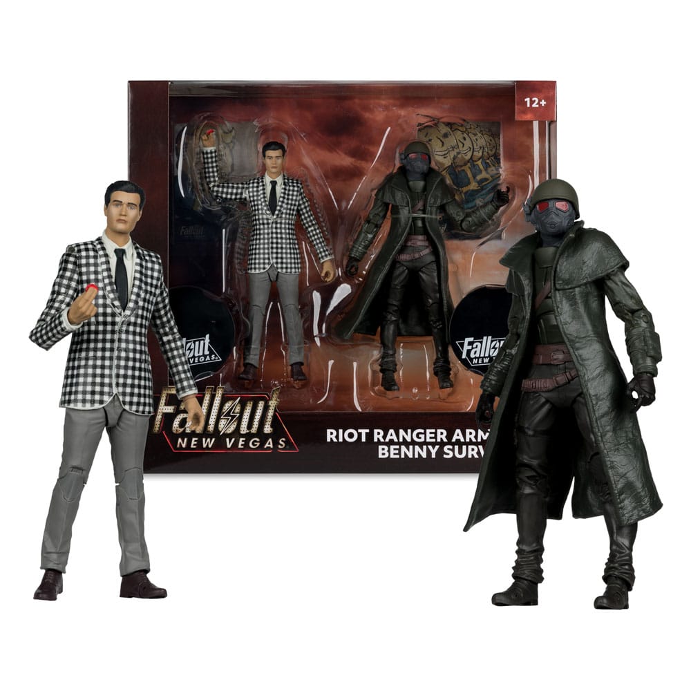Mc FARLANE TOYS - Fallout: New Vegas Statue 2-Pack Riot Ranger Armor & Benny Survivor