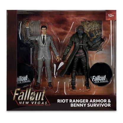 Mc FARLANE TOYS - Fallout: New Vegas Statue 2-Pack Riot Ranger Armor & Benny Survivor