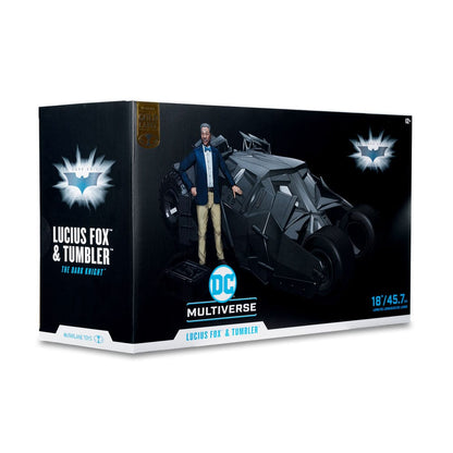 Mc FARLANE TOYS - DC Multiverse Vehicle Tumbler with Lucuis Fox (The Dark Knight) (Gold Label)