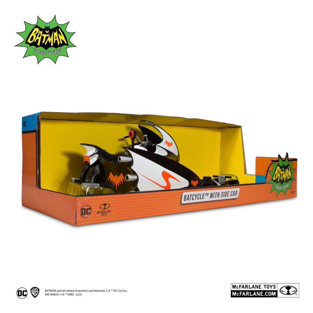 Mc FARLANE TOYS - DC Retro Vehicle Batcycle with Side Car