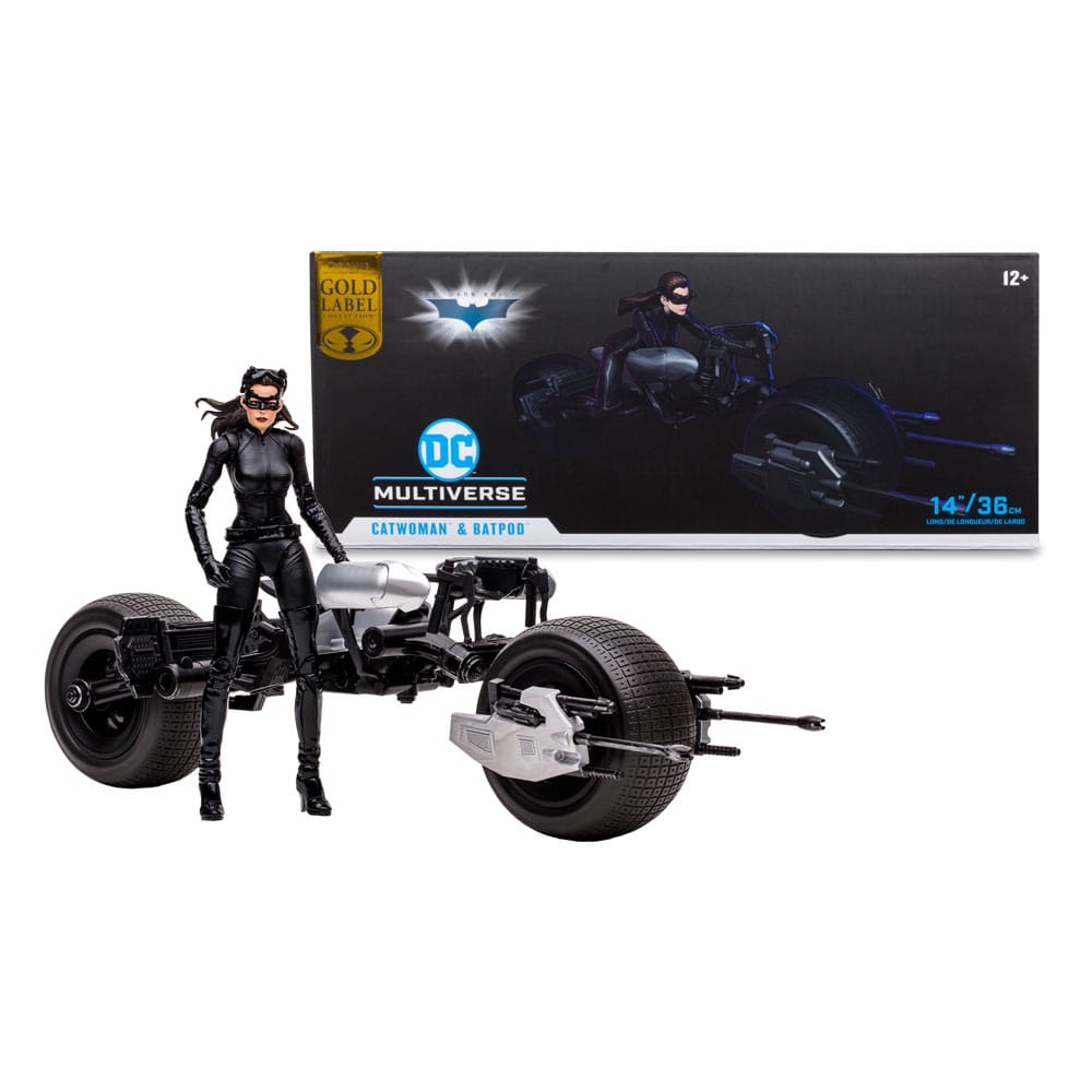 McFarlane Toys - DC Multiverse Vehicle Batpod with Catwoman (The Dark Knight Rises)