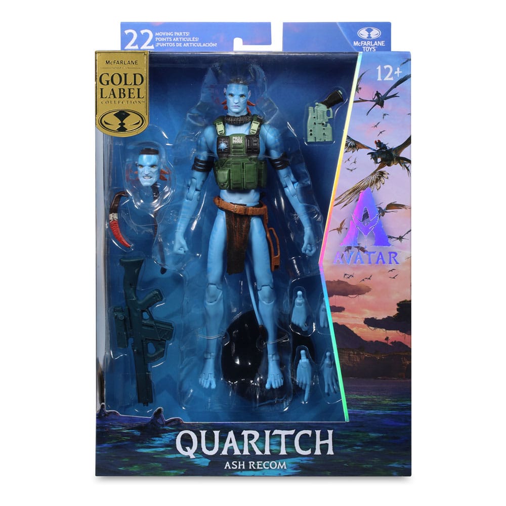 Mc FARLANE TOYS - Avatar: Fire and Ash Action Figure Quaritch (Ash Recom) (Gold Label)