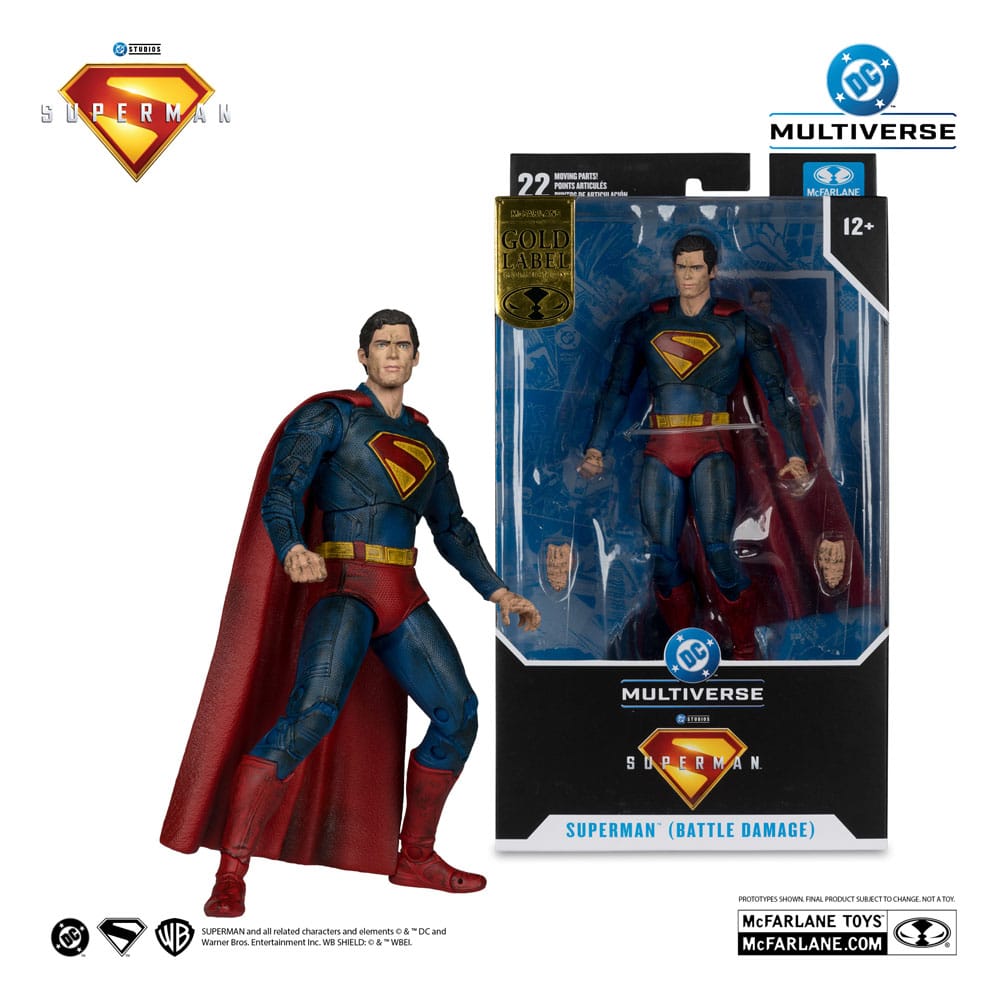 Mc FARLANE TOYS - Superman (2025) DC Multiverse Action Figure Superman (Battle Damaged) (Gold Label)
