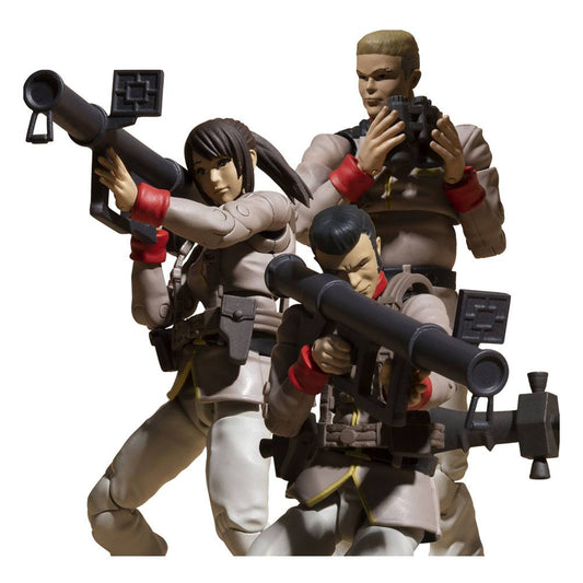 MEGAHOUSE - Mobile Suit Gundam G.M.G. Action Figure 3-Pack Earth Federation Army Soldiers
