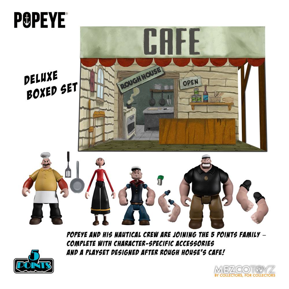 MEZCO - Popeye 5 Points Action Figure DeLuxe Box Set