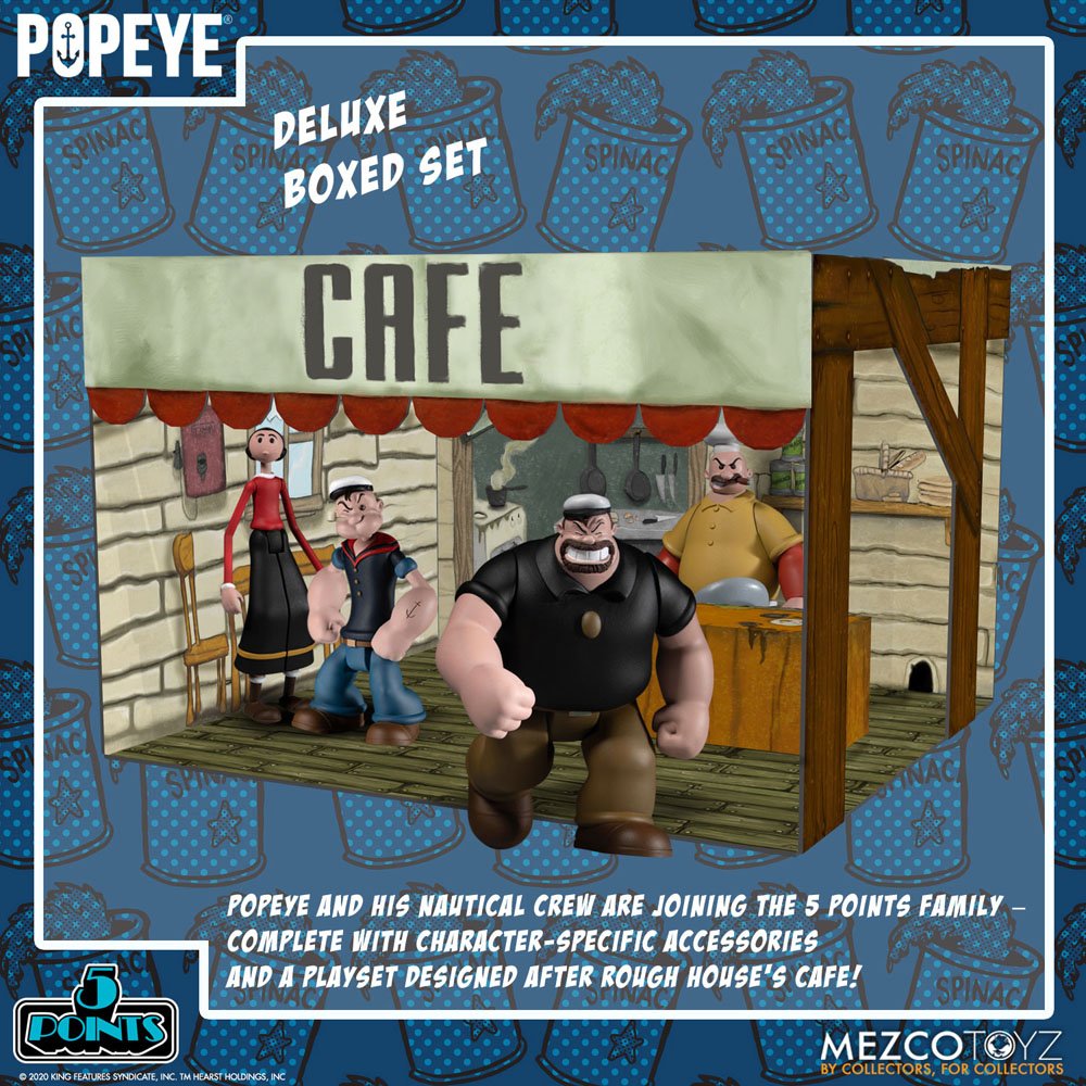 MEZCO - Popeye 5 Points Action Figure DeLuxe Box Set