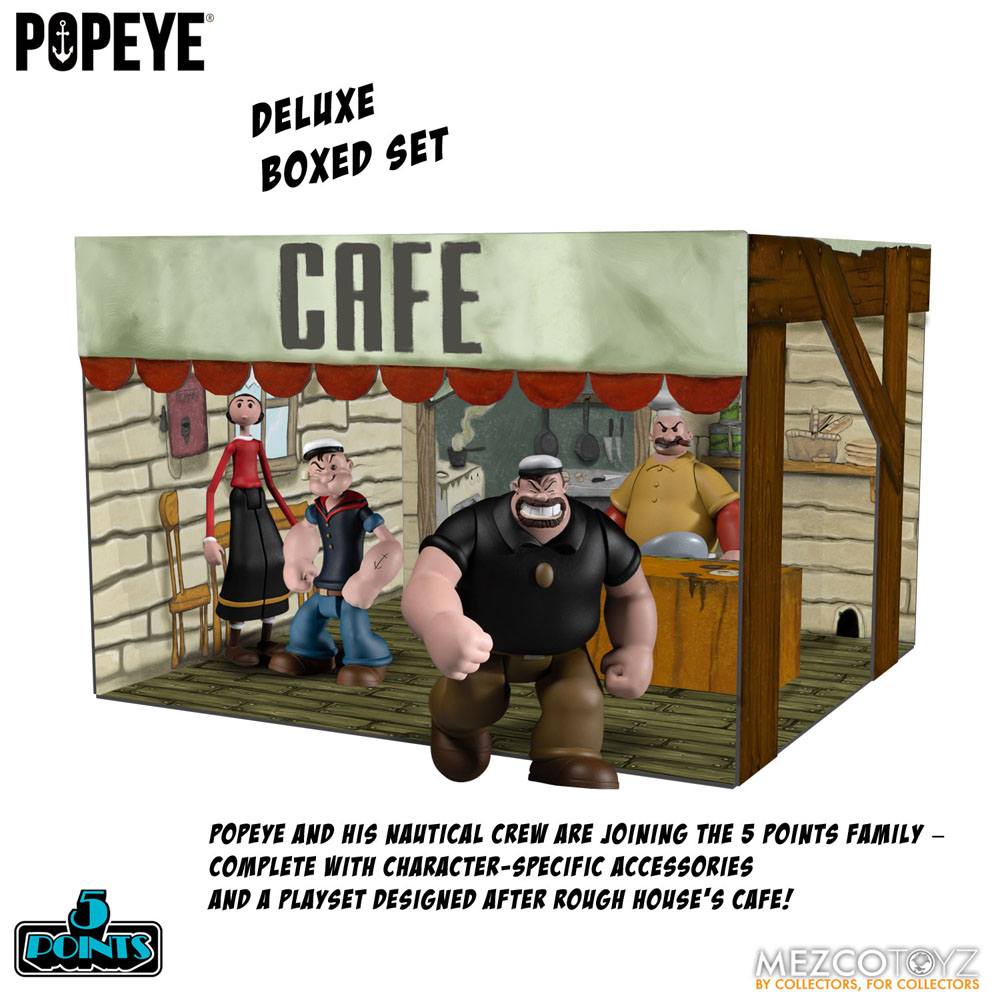 MEZCO - Popeye 5 Points Action Figure DeLuxe Box Set