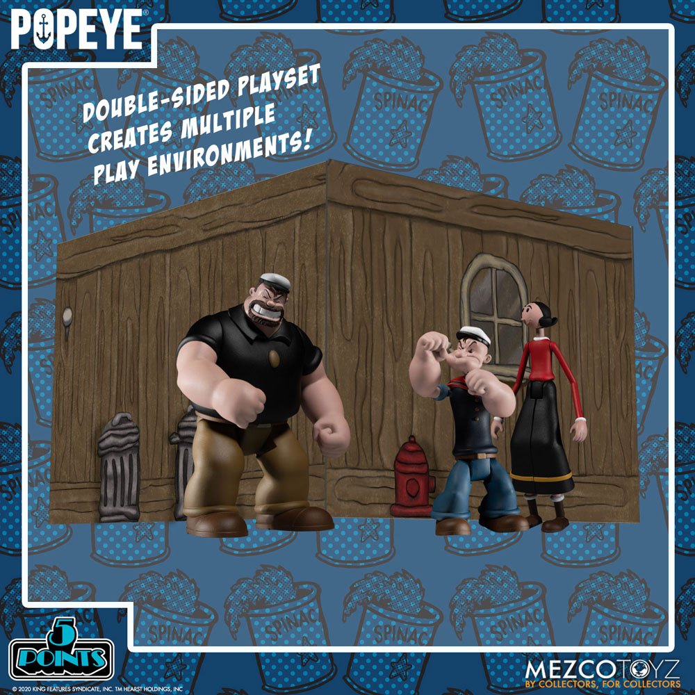 MEZCO - Popeye 5 Points Action Figure DeLuxe Box Set