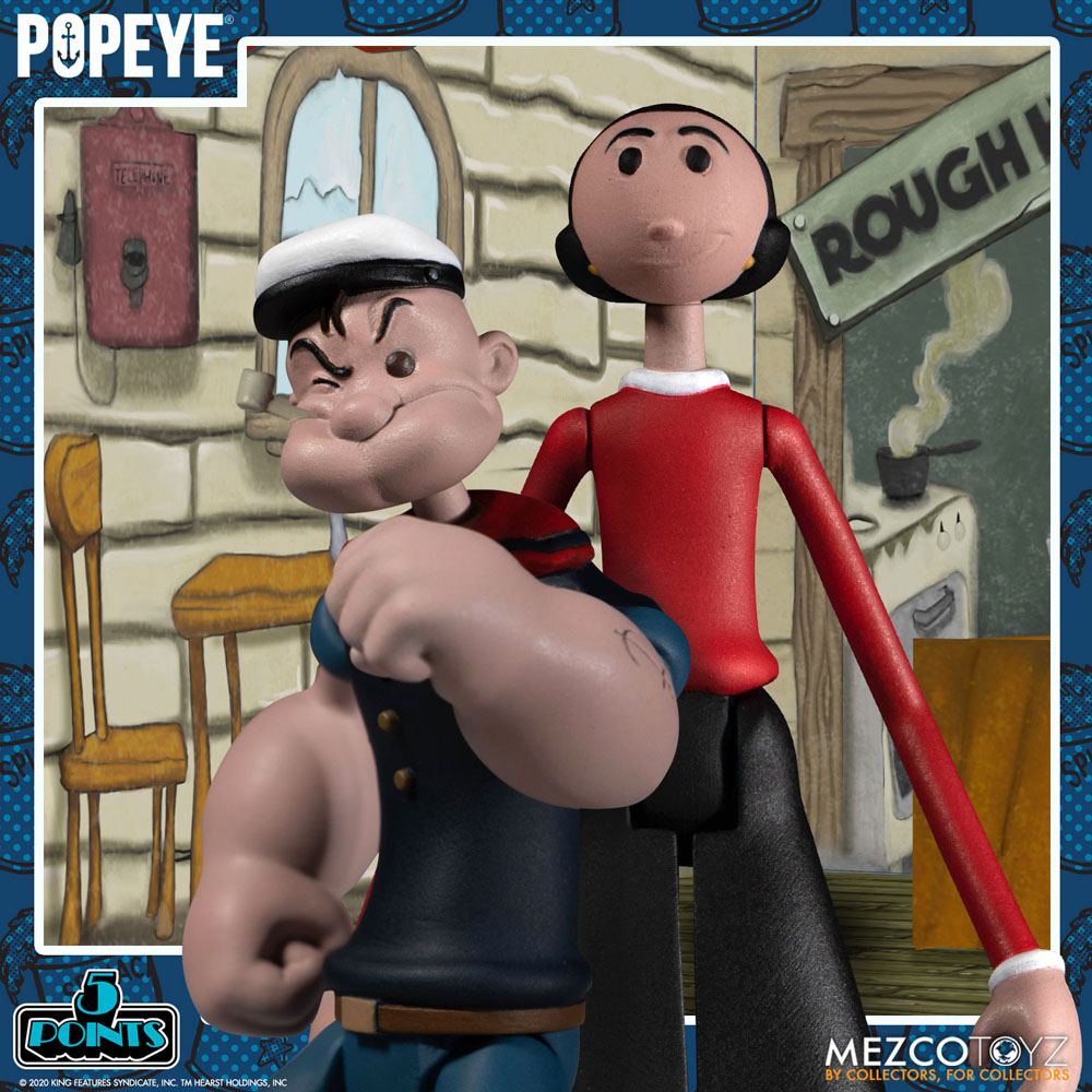 MEZCO - Popeye 5 Points Action Figure DeLuxe Box Set
