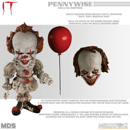 MEZCO - Stephen Kings It 2017 MDS DeLuxe Action Figure Pennywise